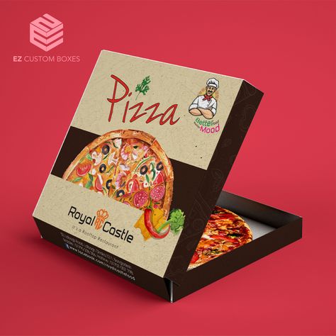 Pizza Box Design Ideas, Pizza Packaging Design, Pizza Box Packaging, Food Delivery Packaging, Pizza Packaging, Pizza Box Design, Friends Cafe, Kids Pizza, Pizza Branding