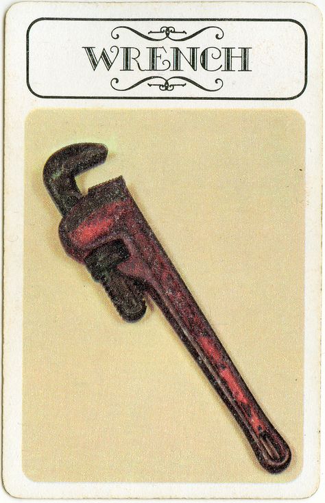 Clue - Weapons Wrench | Flickr - Photo Sharing! Clue Costume, Clue Game, Clue Movie, Clue Board Game, Clue Party, Clue Games, Mystery Dinner Party, Board Game Pieces, Mystery Dinner