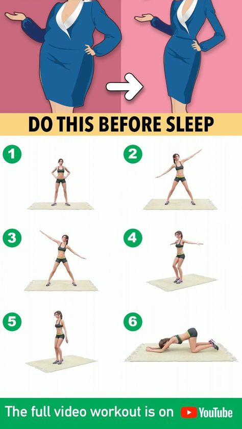 Eleven Exercises For Better Sleep Morning Ab Workouts, Fitness Studio Training, Bed Workout, Gym Antrenmanları, Beginner Workouts, Fitness Routines, Trening Fitness, Full Body Gym Workout, Lose Belly Fat Workout