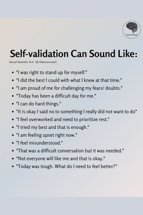 Self Validation Can Sound Like #Relationship # relationshipgoals #relationshipquotes # relationshipadvise Self Invalidation, Self Validation Activities, Validation Quotes Relationships, Validate Feelings Quotes, Self Validation Quotes, Validating Emotions, Internal Validation, Male Validation, Emotional Validation