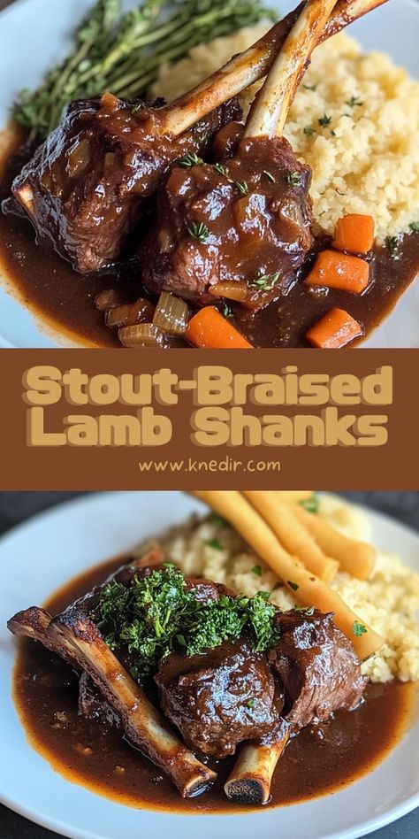 🍖 Discover the ultimate comfort food with this tender, melt-off-the-bone Braised Lamb Shanks Recipe! Perfectly slow-cooked in a rich red wine sauce, this dish is ideal for cozy nights or a special dinner. Try it in the slow cooker, oven, or even the instant pot for that gourmet feel at home. Impress your family and friends with this hearty meal! ✨ Get the recipe now! #LambShanks #BraisedLamb #ComfortFood #SlowCooked #DinnerIdeas #Foodie Instant Pot Lamb Shanks Recipes, Lamb Shanks Instant Pot, Lamb Shank Recipe Instant Pot, Braised Lamb Shanks Slow Cooker, Persian Lamb Shank Recipe, Lamb Shanks Oven, Lamb Recipes Crockpot, Braised Lamb Shanks Recipe, Lamb Shanks Recipe