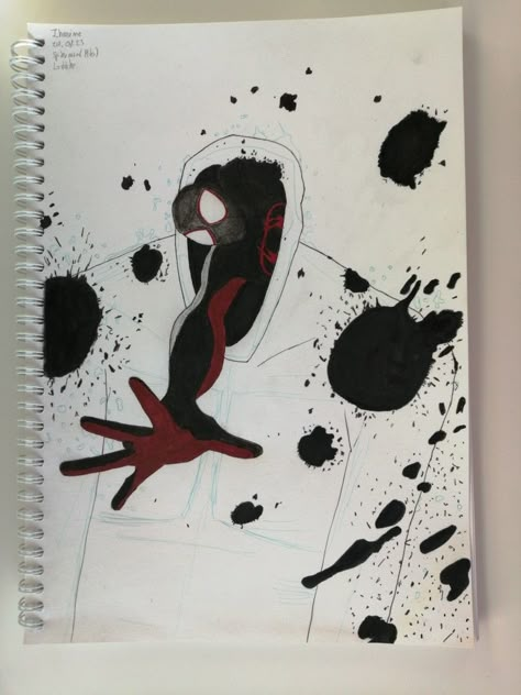 Spot Miles Morales, The Spot Drawing, Miles Morales Doodle, Spidey Doodles, Miles Morales Drawing Sketches, Miles Morales Dibujo, Miles Morales Painting, Miles Morales Sketchbook, Miles Morales Graffiti