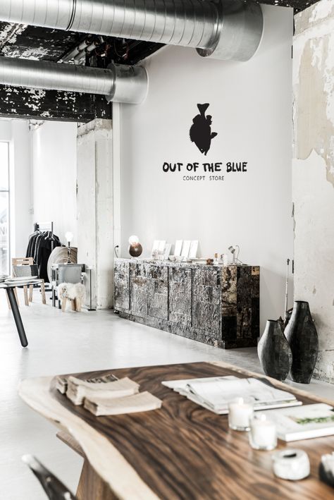 OUT OF THE BLUE Concept Store | real photos, not 3D on Behance Paulina Arcklin, Out Of The Blue, Retro Interior, Retail Interior, White Room, Store Interior, Shop Interiors, Retail Space, Eindhoven