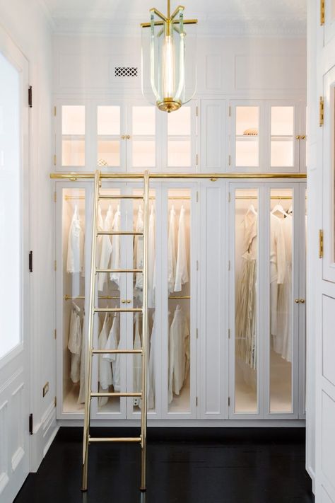 Interior design couple turn Williamsburg schoolhouse into light-filled home White Closets, Design Ložnic, White Closet, Dream Closet Design, Closet Bed, Walk In Closet Design, Tiny Bedrooms, Closet Decor, Casa Vintage