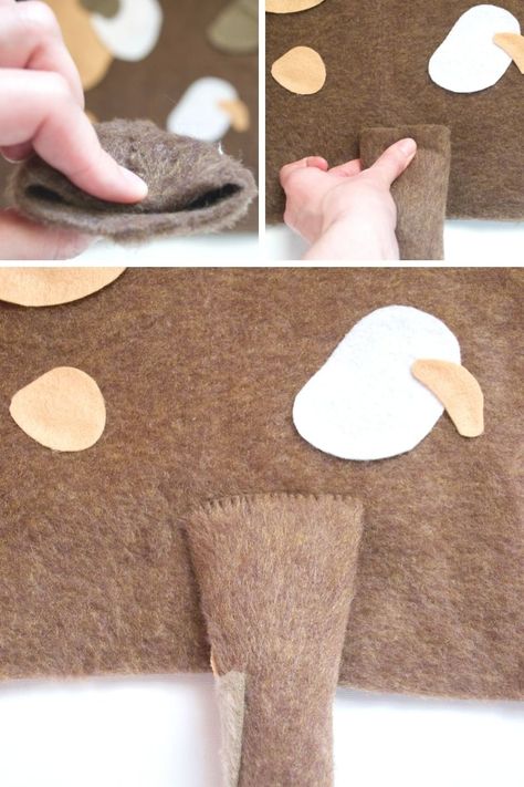 Diy Puppy Tail Costume, Diy Dog Tail For Costume, Puppy Halloween Costume For Kids, Toddler Puppy Costume Diy, Diy Puppy Costume For Kids, Kids Puppy Costume, Diy Dog Costume For Kids, Diy Puppy Costume, Diy Dalmatian Costume