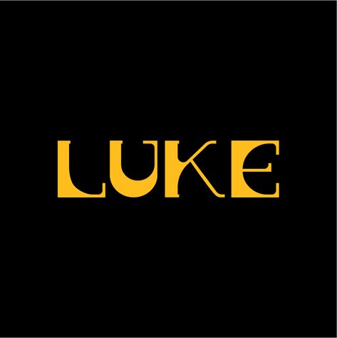 designed by weiting, font design practice with names 5 Luke Name, Modern Names, Design Practice, Font Design, Name Design, Fonts Design, Design Modern, Amazon Logo, Company Logo