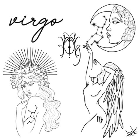 15 Best Virgo Tattoos and Meanings Tattoo Ideas Virgo Zodiac Signs, Virgo Female Tattoo, Virgo Tattoo Unique, Virgo Ear Tattoo, Virgo Word Tattoo, Virgo Rising Tattoo, Virgo Flash Tattoo, Virgo Virgin Tattoo, Virgo Tattoo For Men September