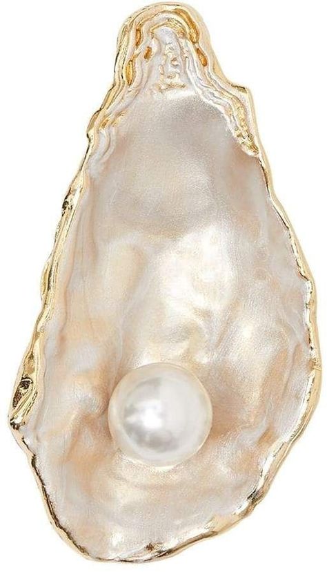 Resin Pearl, Mermaid Aesthetic, Oyster Shell, B L, White Aesthetic, Kitsch, Art Inspo, Sea Shells, Brooches