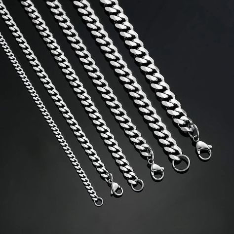 Exciting News! Our latest collection has just arrived, featuring stunning new designs and must-have items for the season. Be the first to explore and shop our New Arrivals now! Cuban Link Chains Stainless Steel Classic Men Boy Curb Chunky Silver Color Necklace 3.6mm to 11mm 14 to 30 Inches https://www.cyberehub.com/products/cuban-link-chains-stainless-steel-classic-men-boy-curb-chunky-silver-color-necklace-3-6mm-to-11mm-14-to-30-inches EHubDirect.com™ #NewArrivals #FreshStyles #ShopNow #Fash... Color Necklace, Cuban Link Chain, Must Have Items, Cuban Link, Design Silver, Men Boys, Classic Man, Silver Color, Stainless Steel