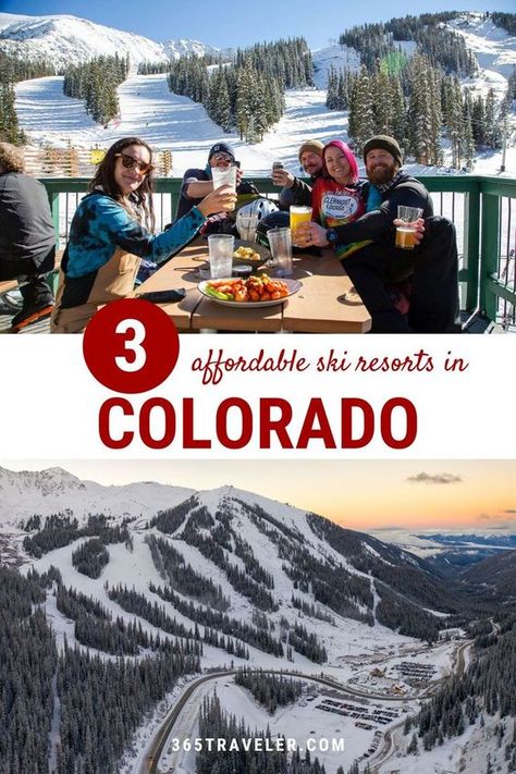 3 AFFORDABLE SKI RESORTS IN COLORADO GREAT FOR OUT-OF-TOWNERS Denver Colorado Ski Resorts, Ski Resorts In Colorado, Best Family Ski Resorts, Colorado Ski Trip, Colorado Resorts, Colorado Ski Resorts, Colorado Towns, Family Ski Trip, Spring Skiing