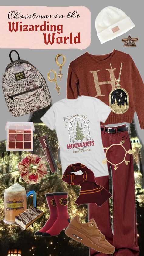 #wizardingworld #harrypotter #universalorlando #parkday #parkoutfit #xmas Wizarding World Outfit, Christmas Hogwarts, Universal Christmas, Universal Orlando, Wizarding World, Outfit Idea, Christmas Outfit, Hogwarts, Lounge