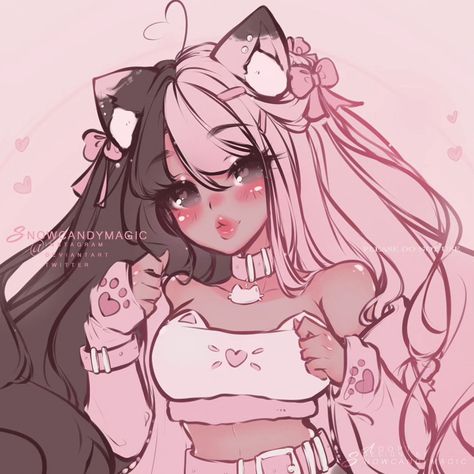 This piece is up for auction in my discord server 🩷🤍🌸🐾 The link is in bio~✨️ #adoptables #adopt #neko #nekogirl #pinkaesthetic #pinkpinkpink #fullbodyart #digitalart #originalcharacter #originalart #characterdesign Snowcandymagic Art, Black Anime, Pfp Ideas, Art Story, Character Inspo, Creepy Art, Discord Server, Profile Pics, May 1