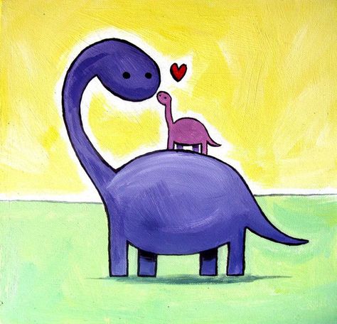 1000+ images about Canvas on Pinterest | Acrylic Paintings, Paint ... Dinosaur Painting, Things To Paint, Dinosaur Tattoos, Dinosaur Drawing, Simple Canvas Paintings, Kids Canvas, Dinosaur Art, Cute Dinosaur, Cool Paintings