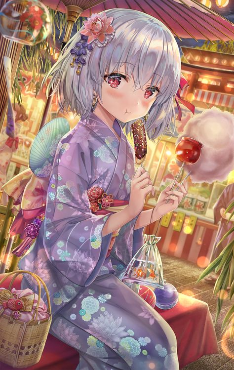 Shojo Anime, Anime Kimono, Yukata Kimono, Airbrush Art, Kimono Yukata, Card Captor, Kawaii Girl, Fate Series, Fate Grand Order