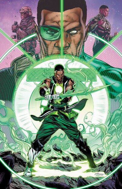 Green Lantern Wallpaper, John Stewart Green Lantern, Green Lantern Costume, Lantern Art, John Stewart, Green Lantern Corps, Univers Dc, Black Comics, Comic Book Artwork