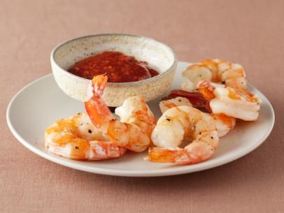 Roasted Shrimp Cocktail Recipe | Ina Garten | Food Network Ina Garten Roasted Shrimp, Roasted Shrimp Cocktail, Cocktail Shrimp Recipes, Ina Garten Recipes, Roasted Shrimp, Pisco Sour, Cocktail Sauce, Shrimp Cocktail, Cooking Games