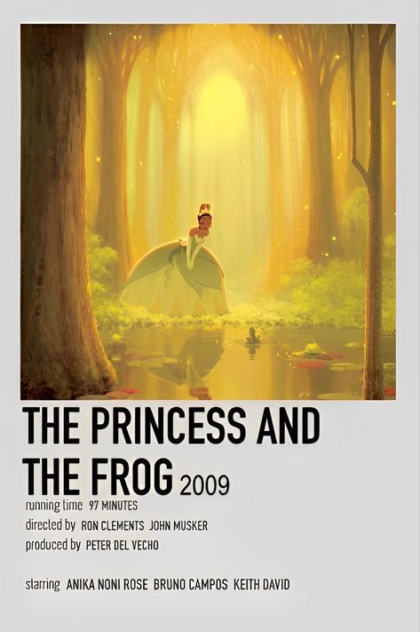 Princess And The Frog Movie Poster, Movie Character Posters, Disney Movie Posters, Iconic Movie Posters, Movie Card, Film Posters Minimalist, Disney Animated Movies, Disney Posters, Film Posters Vintage