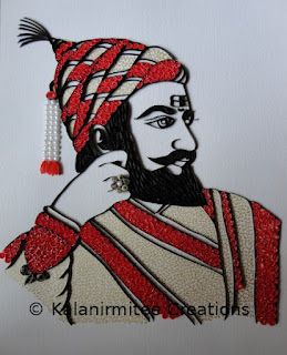 kalanirmitee: Quilling-portrait-shivaji Shivaji Painting, Quilling Portrait, Quilled Tree, Maharaj Wallpapers, Rajasthani Art, Shivaji Maharaj, Flower Drawing Design, Gold Pen, Flower Art Drawing