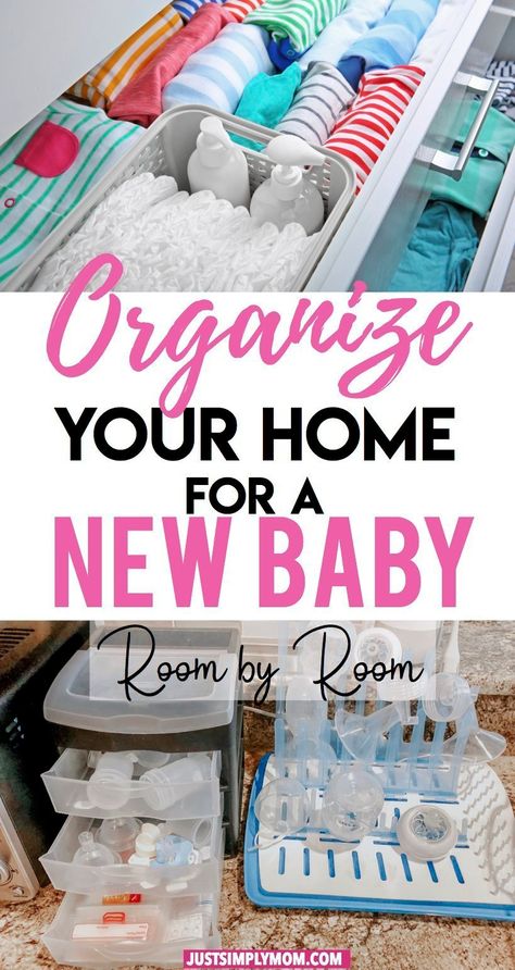 How to Organize Your Home For a New Baby - Just Simply Mom Store Hacks, Organize Your Home, Baby Sleep Problems, Baby Prep, Preparing For Baby, Third Baby, Baby Arrival, Baby Organization, After Baby