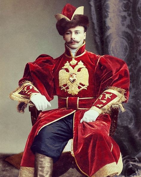 The color red is such a passionate and powerful color. Almost every flag of every country has red in it. Red is blood and strength and… Imperial Clothing, Russian Dance, Russia Fashion, Winter Palace, Tsar Nicholas Ii, Court Dresses, Russian Culture, The Drums, Costume Ball