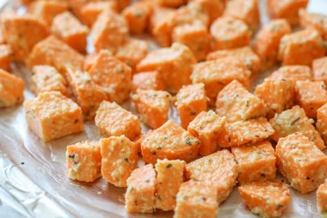 How To Cook Frozen Sweet Potato Cubes In Oven - Recipes.net Frozen Sweet Potatoes, Baked Sweet Potato Cubes, Parmesan Sweet Potatoes, Orange Vegetables, Sweet Potato Cubes, Cooking Sweet Corn, Roasted Sweet Potato Cubes, Sweet Potato Oven, Potato Cubes