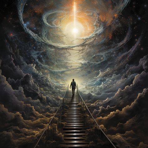 Law Of Attraction Wallpaper, Attraction Wallpaper, Walking Up Stairs, Painting Of A Man, Ram Image, Walking Man, Wallpaper Macbook, Long Flight, Warrior Tattoo