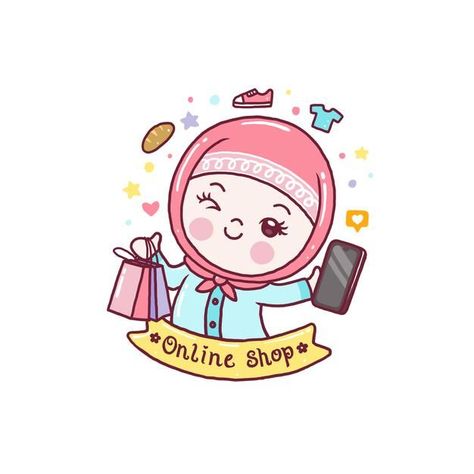 shopping shop shop online shop all shopper shopping online shopping ideas shoppers shopall Business Card Icons, Pet Shop Logo, خ�ريطة ذهنية, Logo Online Shop, Shopping Pictures, Toys Logo, Kids Logo Design, Islamic Cartoon, Hijab Cartoon