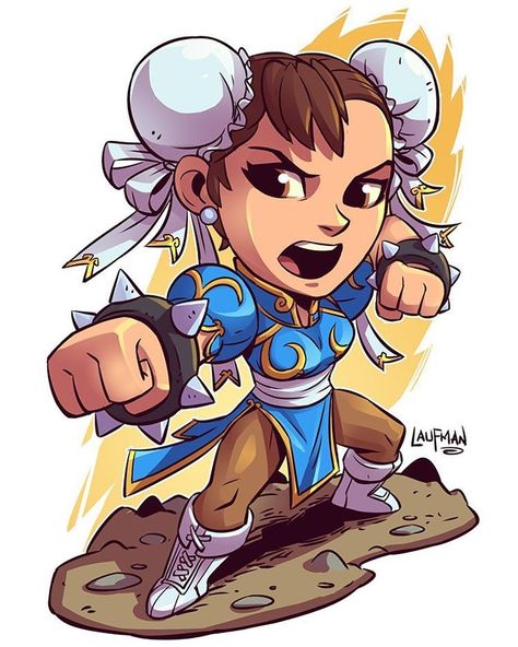 Derek Laufman, Dibujos Anime Chibi, Chibi Marvel, Frank Cho, Street Fighter Characters, Street Fighter Art, Chibi Characters, Chun Li, Chibi Drawings