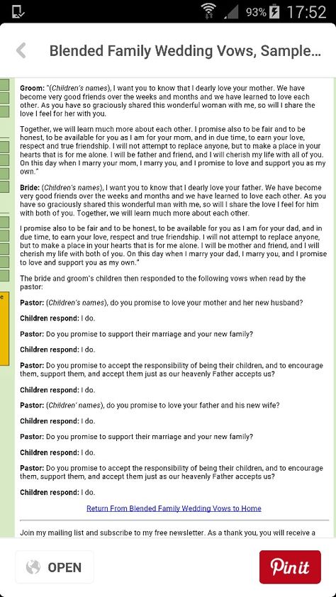 Blended family Vows To Step Children Kids Blended Family Weddings, Wedding Script For Blended Family, Blending Families Wedding, Blended Family Vows, Blended Family Wedding Vows, Harvard Essay, Blended Family Wedding Ceremony, Vows Examples, Harvard Referencing