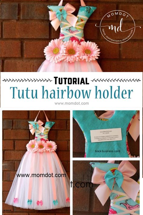 Hair Organizer, Diy Hair Bow Holder, Tutu Bow Holders, Barrette Holder, Diy Bow Holder, Diy Tutu Dress, Hair Bow Organizer, Girls Hair Bows Diy, How To Make Tutu