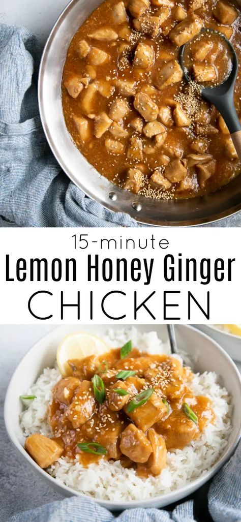 Honey Ginger Chicken, Fake Chicken, Chicken Ginger, Ginger Chicken Recipes, Cracker Chicken, Chicken Fillets, Ginger Honey Lemon, Primal Blueprint, Chicken Lemon