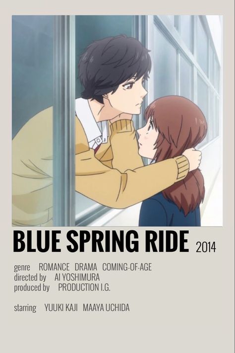 Romantic Kdramas To Watch, Futaba Y Kou, Blue Spring Ride, Aomine Kuroko, Minimalist Anime, Blue Springs Ride, Romance Anime, Best Romance Anime, Japanese Animated Movies