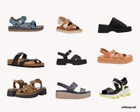 As a full fledged wanderlust babe, finding the best comfortable walking sandals for warm weather trips was a top priority for me a few years back when I really started… The post 18 Best Travel Sandals Approved For Comfort & Style appeared first on <a rel="nofollow noopener noreferrer" href="https://whimsysoul.com" data-wpel-link... Best Travel Sandals For Women, Best Sandals For Walking Travel Shoes, Travel Sandals Women, Europe Sandals, Comfy Sandals Walking, Sandals 2024 Trends, Comfortable Sandals For Walking, Shoes For Europe, Walking Sandals Women