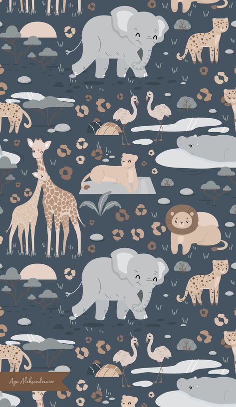 Savanna- safari textile design, savanna illustration, safari, wild animals, lion illustration, tiger illustration, elephant illustration, giraffe illustration, pattern design, textile design, fabric design, baby bedding, bedding, nursery room, kids clothing, vector, animal illustration, digital, kids fashion, kids room, kids bedroom, nursery ideas, accessories, room decor, drawing, vector, kids wallart, wallart design, children illustration, children fashion, wallpaper, wallpaper art Bedroom Nursery Ideas, Clothing Vector, Giraffe Illustration, Elephant Wallpaper, Wild Animal Wallpaper, Elephant Illustration, Animal Print Wallpaper, Baby Wallpaper, Cute Tumblr Wallpaper