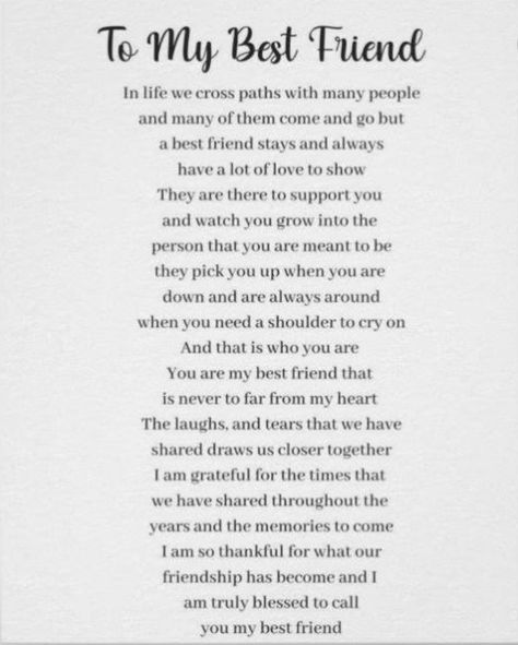 Thankful Letter To Best Friend, Sentimental Best Friend Quotes, Valentines Notes For Best Friends, 21st Birthday Message For Best Friend, 21st Birthday Speech For Best Friend, Letters To Best Friend Handwritten Ideas, Cute Poems For Your Best Friend, Cute Valentines Notes For Friends, Things You Love About Your Best Friend