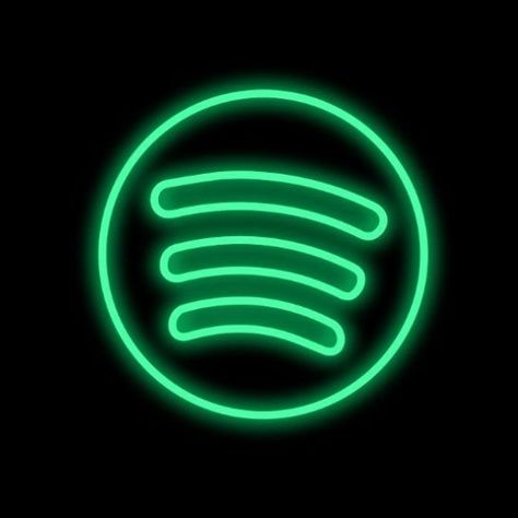 Green Neon Sign, Neon App Icons, Green Neon, Neon Sign, Neon Green, App Icon, In The Dark, Black Background, Ios