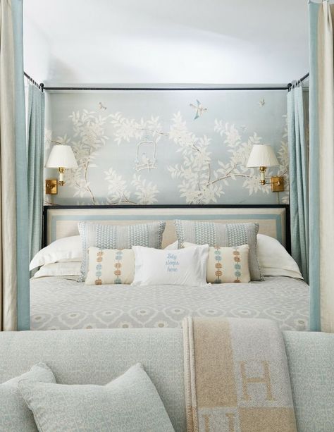 Elegant Bedroom Decor, Stylish Bedroom Design, Romantic Bedroom Decor, Bedroom Decorations, Romantic Bedroom, Elegant Bedroom, Hollywood Hills, Stylish Bedroom, Blue Bedroom