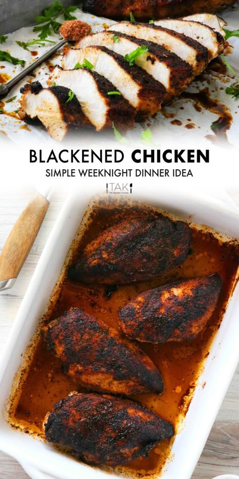 Cajun Blackened Chicken, Blackened Chicken Alfredo Pasta, Blackened Chicken Fettuccine, Blackened Chicken Alfredo, Blackening Seasoning, Bbq Pulled Chicken Sandwiches, Blackened Chicken Recipe, Fettuccini Alfredo, Pulled Chicken Sandwiches