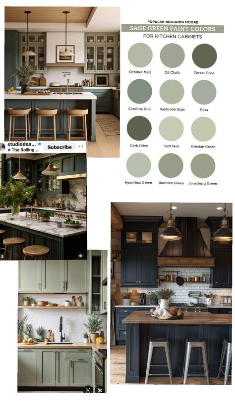 Sage Green Black Kitchen, Sage Green And Black Kitchen Ideas, Green Kitchen Moodboard, Sage Green Kitchen, Kitchen Mood Board, Neutral Kitchen, Dark Sage, Home Goods Decor, Black Kitchen