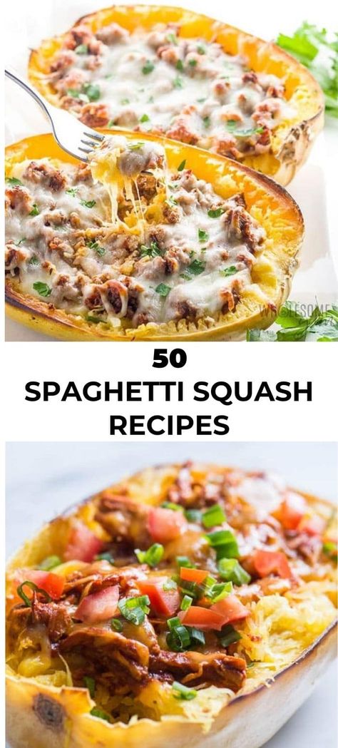 These healthy and delicious spaghetti squash recipes are the perfect way to put those squash you have in your kitchen to good use! Spaghetti Squash Recipes Chicken, Healthy Squash Recipes, Spaghetti Squash Recipes Healthy, Easy Spaghetti Squash, Spaghetti Squash Recipes Easy, Delicious Spaghetti, Spring Recipes Dinner, Counting Carbs, Spaghetti Squash Recipes