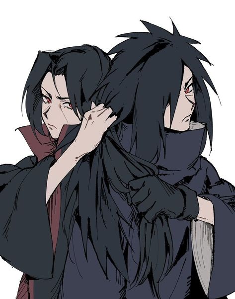 Madara and Itachi Art by @homilmi Itachi X Madara, Madara And Itachi, Itachi And Madara, Naruto 6, Itachi Akatsuki, Sasuke Shippuden, Uchiha Madara, Sasuke And Itachi, Naruto Boys