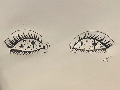 starry eye drawing for my forearm Witchy Eye Drawing, Galaxy Eyes Tattoo, Illustrative Eye Tattoo, Spiritual Eye Drawing, Eyes With Stars Drawing, Eye Drawing Tattoo Design, Eye With Stars Tattoo, Star Eyes Tattoo, Open Your Eyes Tattoo