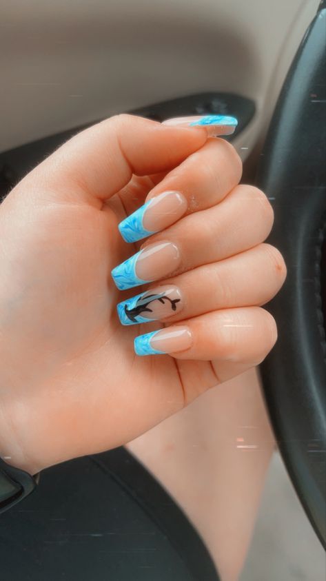 Nails ocean shark Summer Nails Nail Art, Turtle Nails, Cruise Nails, 2025 Trends, Spring Break Nails, Beachy Nails, Nail Art Designs Summer, Summery Nails, Classy Acrylic Nails