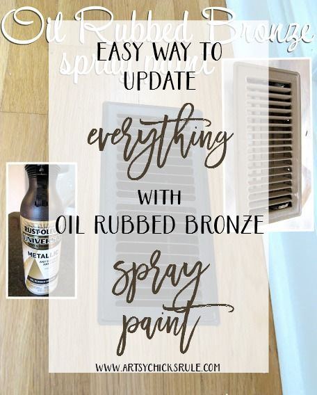 I LOVE this stuff!!! Works great on everything! artsychicksrule.com Oil Rubbed Bronze Spray Paint, Oil Rubbed Bronze Paint, Bronze Spray Paint, Spray Paint Furniture, Ceiling Fan Makeover, Diy Spray Paint, Metallic Spray Paint, Paint Furniture, Painting Tips