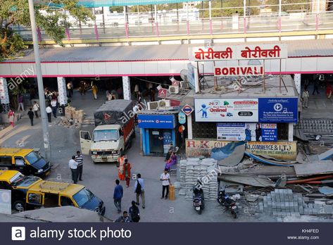 Download this stock image: borivali railway station, Mumbai, Maharashtra, India, Asia - KH4FED from Alamy's library of millions of high resolution stock photos, illustrations and vectors. Mumbai Railway Station, Borivali Mumbai, Indian Railways, India Asia, Mumbai Maharashtra, Multiple Images, Morning Pictures, Railway Station, Mumbai