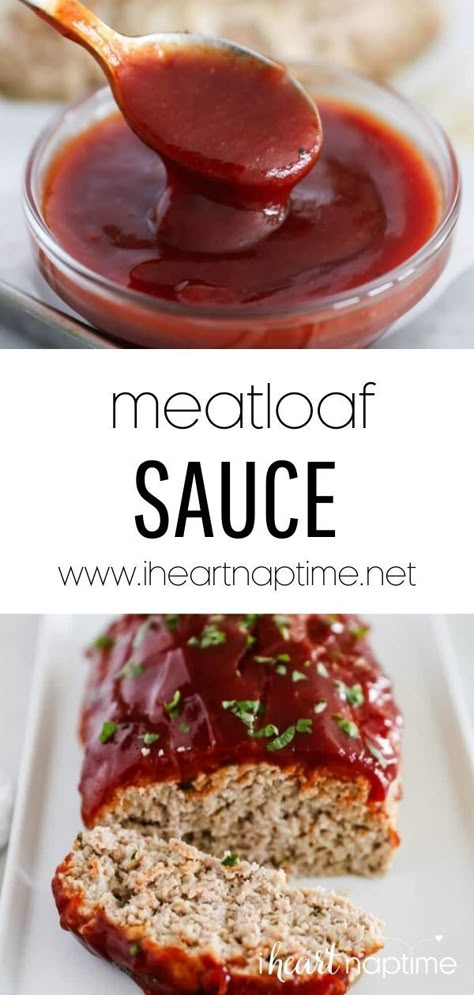 Meatloaf Glaze Recipes Easy, Easy Meatloaf Sauce, Tangy Meatloaf, Meatloaf Glaze Recipe, Meatloaf Sauce Recipe, Meatloaf With Bbq Sauce, Quick Meatloaf Recipes, Meatloaf With Gravy, Savory Meatloaf