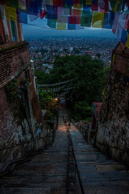 Kathmandu from Swayambhunath Temple Waterfall Picture Ideas, Swayambhunath Temple, Nepalese Culture, Vacation Map, Buddhist Stupa, Nepal Kathmandu, Waterfall Pictures, Ghost Photography, Kathmandu Valley