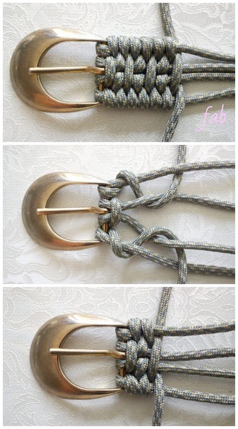 How to Macrame Derweesh Paracord Belt DIY Tutorial Paracord Belt Diy, Pola Jaring, Diy Rucksack, Paracord Belt, How To Macrame, Simpul Makrame, Belt Diy, Pola Macrame, Paracord Diy