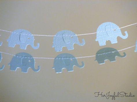 elephant nursery decor, elephant baby shower decorations.  by her joyful studio on etsy. Elephant Garland, Elephant Baby Shower Decorations, Baby Shower Garland, Elephant Nursery Decor, Boy Baby Shower Ideas, Elephant Shower, Zoo Birthday, Elephant Party, Baby Elefant