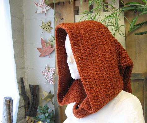 Hood Crochet Pattern, Medieval Hood, Archer Costume, Love Magick, Medieval Archer, Crochet Woodland, Crochet Cowl Free Pattern, Hood Pattern, Stitch Witchery